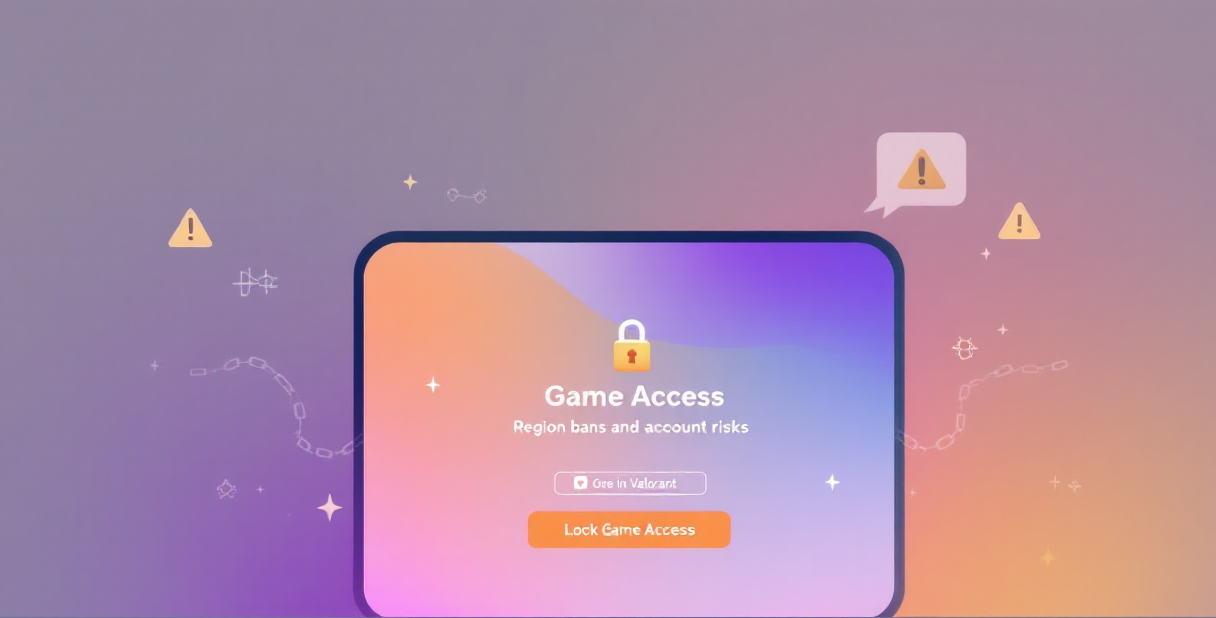 تصویر مفهومی از تحریم منطقهای و خطر بن شدن حساب در بازی Valorant.
